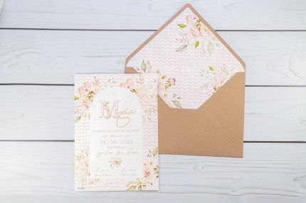 Invitation with monogram 5554